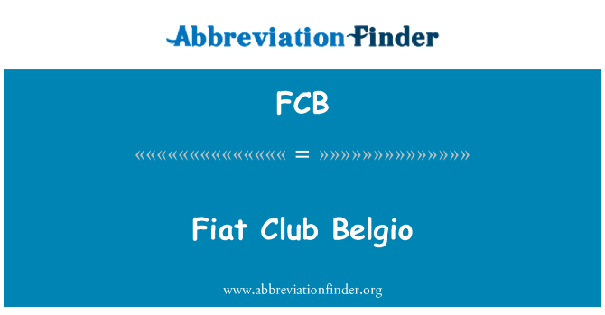 FCB: Fiat Club Belgio