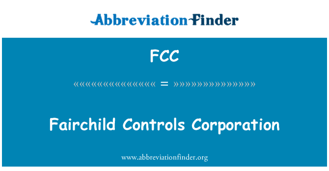 FCC: フェアチャイルド ・ コントロール (株)