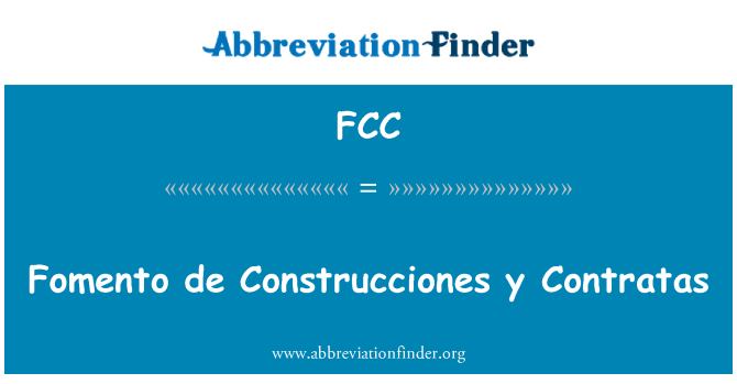 FCC: Fomento de Construcciones y Contratas