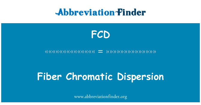 FCD: Fibre Caractéristiques dispèsyon