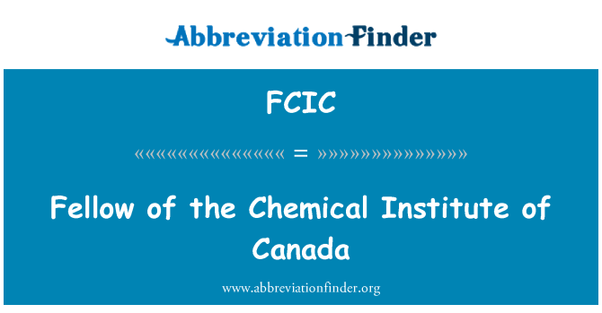 FCIC: Mitglied der chemischen Institute of Canada