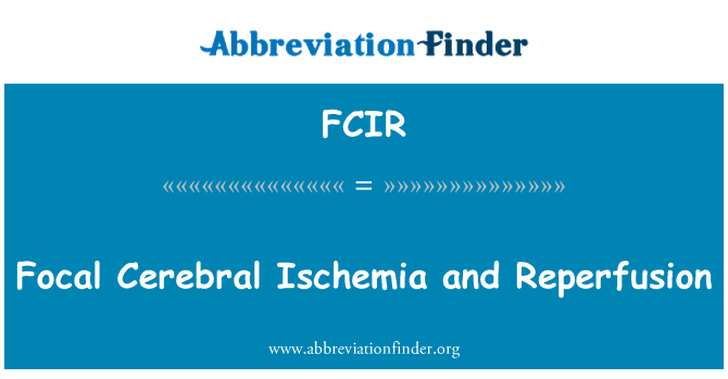 FCIR: מוקד קליפתית של פגיעה Reperfusion