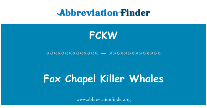 FCKW: Fox Chapel slepkava vaļu