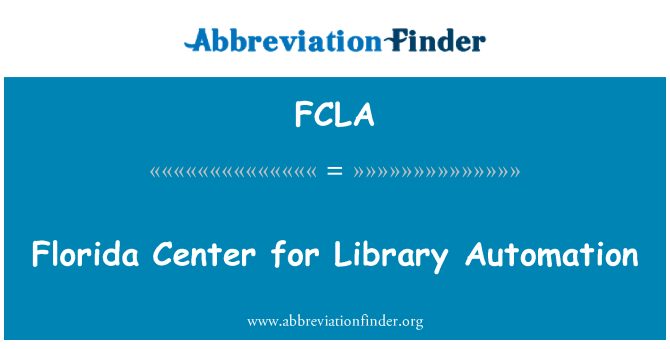 FCLA: Florida Center automatizálás könyvtár