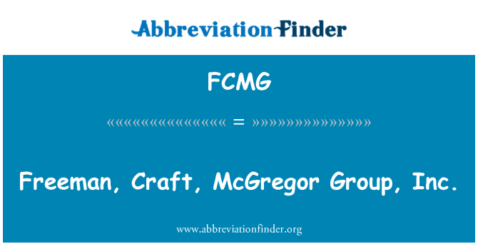 FCMG: Freeman, Craft, McGregor Group, Inc.