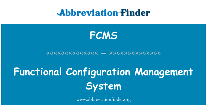 FCMS: عملکرد پیکربندی مدیریت سیستم