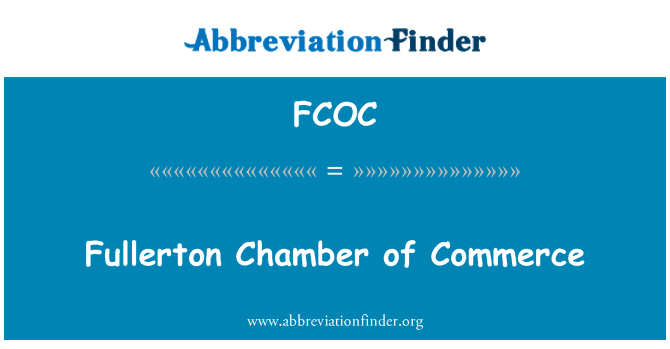 FCOC: Fullerton, ticaret