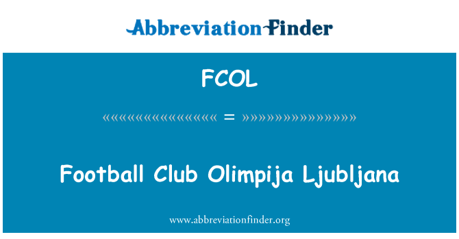 FCOL: Fotbalový klub Olimpija Lublaň