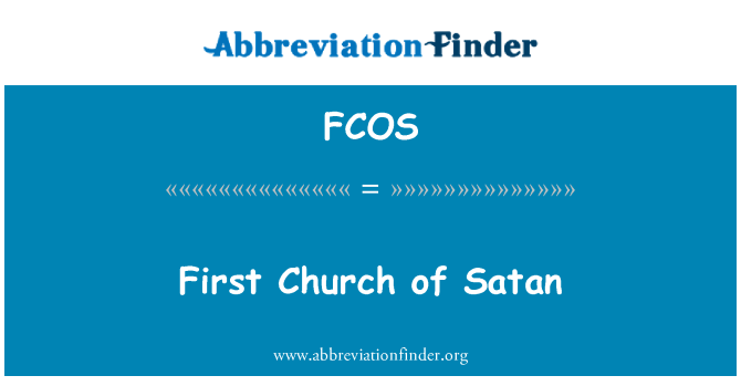 FCOS: Prvi cerkve Satan