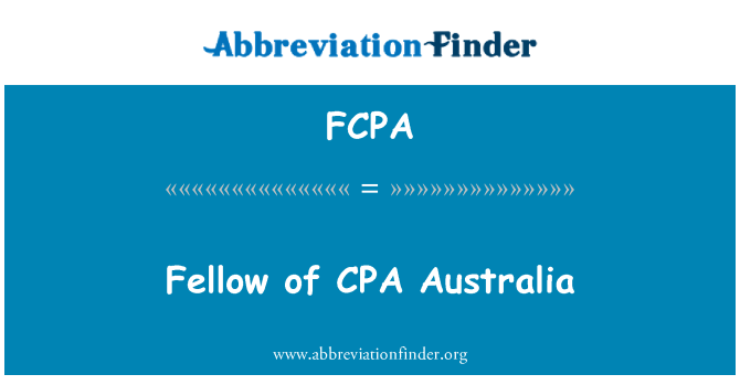 FCPA: オーストラリア公認会計士の仲間