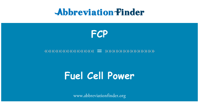 FCP: خلية وقود الطاقة