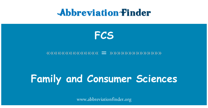 FCS: Rodziny i konsumentów nauk