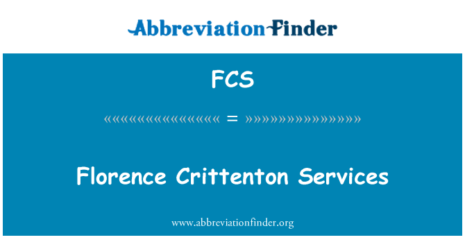 FCS: Florence Crittenton storitve