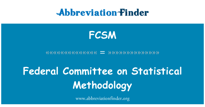 FCSM: Komite federal sou Méthode Statistique