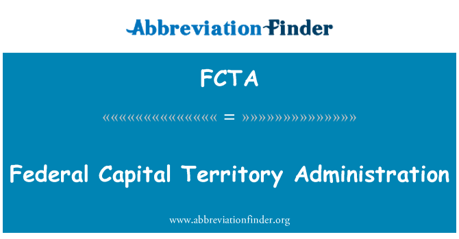 FCTA: 連邦首都特別地域管理
