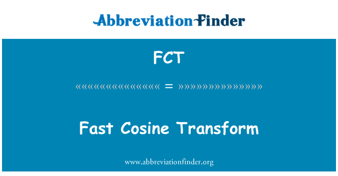 FCT: Kiire koosinus transformatsioon