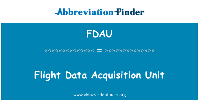 FDAU: 飛行資料獲取裝置