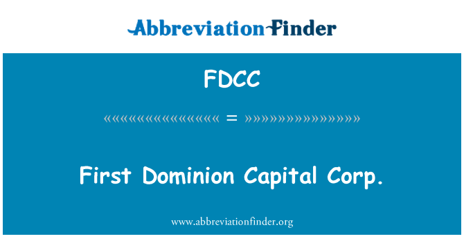 FDCC: Pertama kuasa modal Corp.