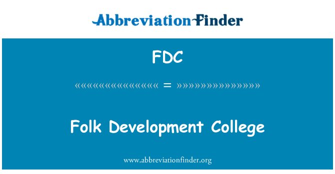 FDC: Folk desarrollo College