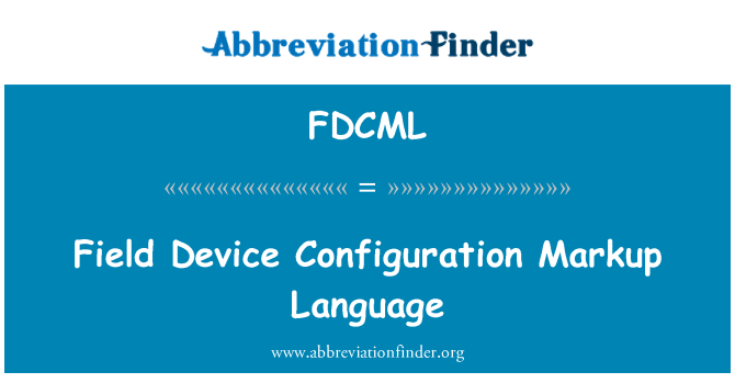 FDCML: Lauke įrenginio konfigūracijos žymėjimo kalba