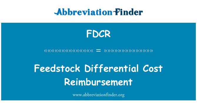 FDCR: Råvare Differential Cost refusion