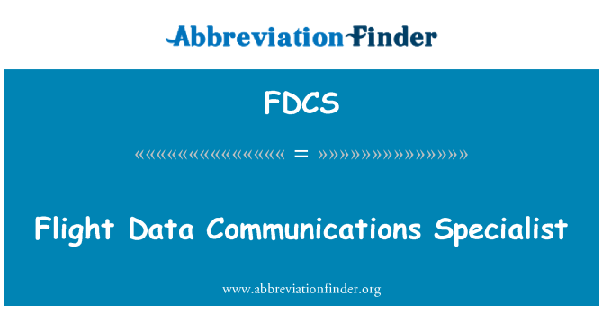 FDCS: 비행 데이터 통신 전문가
