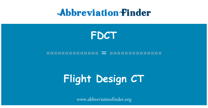 FDCT: CT dylunio hedfan