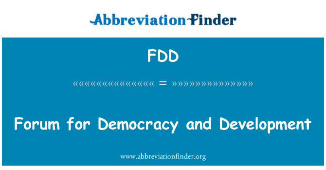 FDD: 民主与发展论坛