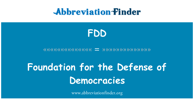 FDD: Fondazione per la difesa delle democrazie