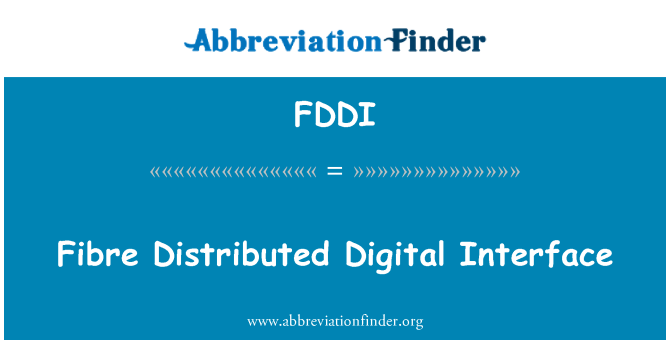 FDDI: Fiber Distributed Digital grænseflade