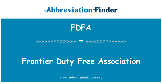 FDFA: Meja brezcarinski združenje