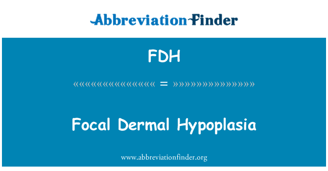 FDH: Focal Dermal Hypoplasia