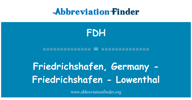 FDH: Friedrichshafen, Tyskland - Friedrichshafen - Lowenthal