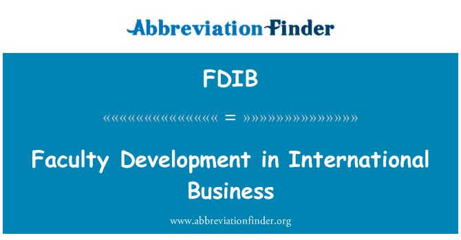FDIB: Fakultät-Entwicklung im internationalen Geschäft