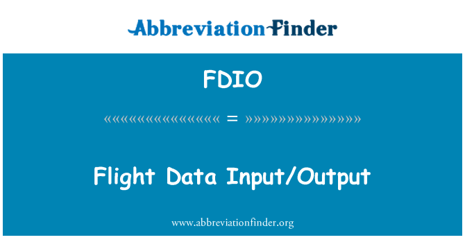 FDIO: Input/Output dei dati di volo