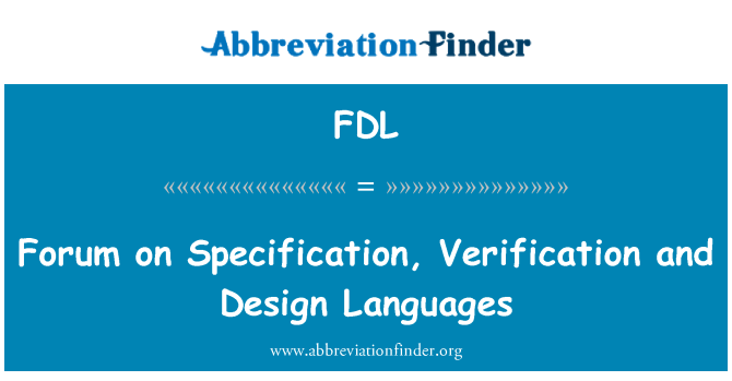 FDL: Foròm sou Spécification, pou Verifikasyon Et Conception lang