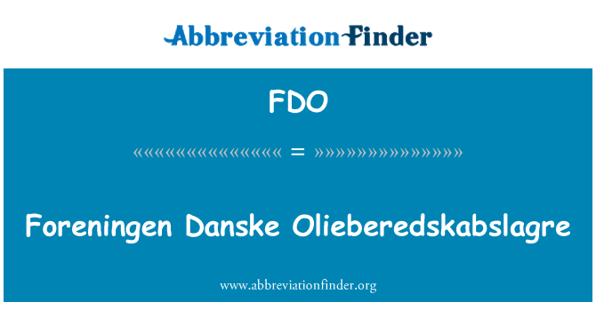 FDO: Foreningen Danske Olieberedskabslagre