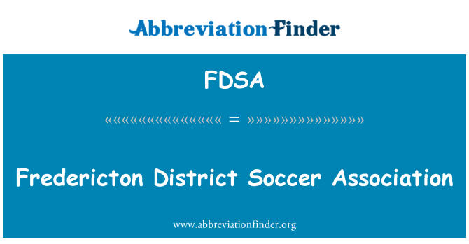 FDSA: Fredericton District Soccer Association