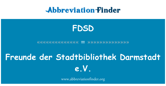 FDSD: Freunde der Stadtbibliothek Darmstadt e.V.