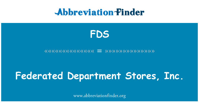 FDS: Federasyon Mağazalar A.ş.
