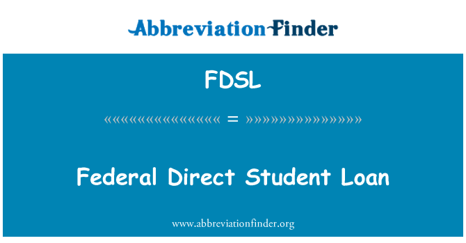 FDSL: وفاقی براہ راست طالب علم قرض