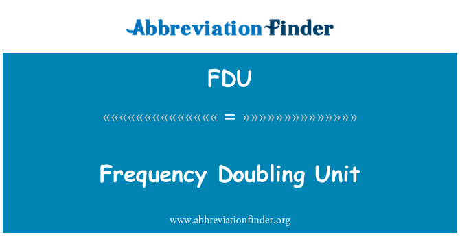 FDU: Unità di raddoppio di frequenza