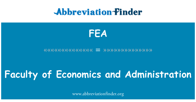 FEA: Faculdade de economia e administração