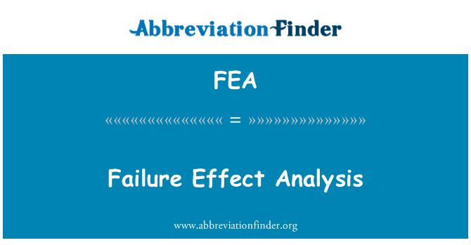 FEA: Analýza porúch efekt