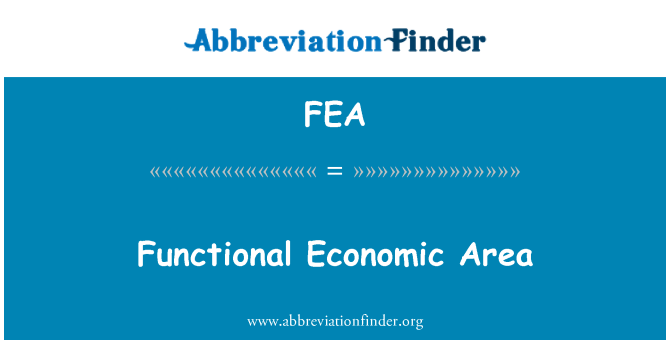 FEA: Zòn ekonomik fonksyonèl
