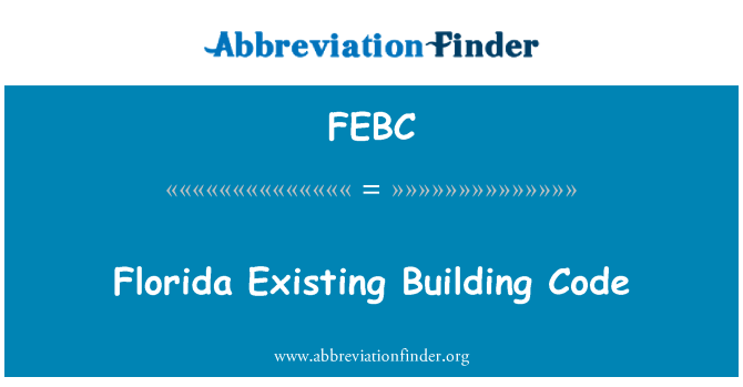 FEBC: Florida postojeće zgrade kod