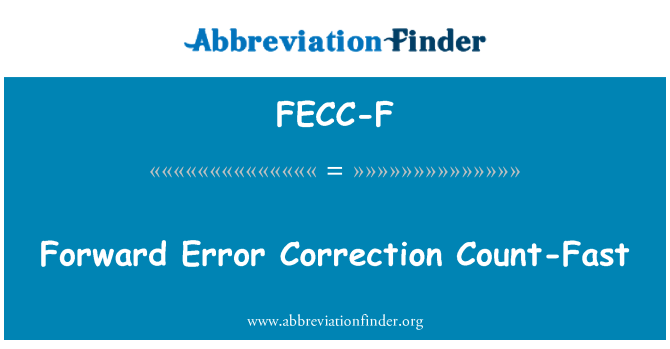 FECC-F: Chybová korekce Count rychle vpřed