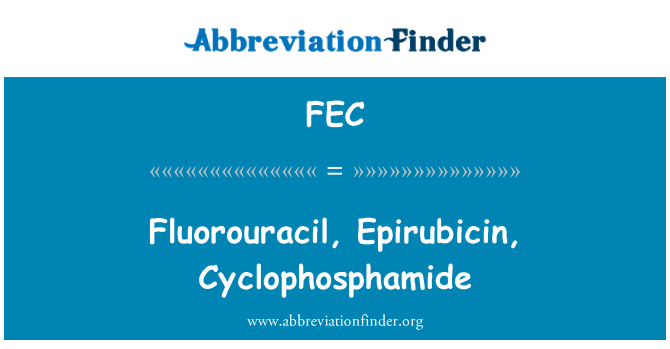 FEC: Fluorouracil, epirubicine, Cyclophosphamide