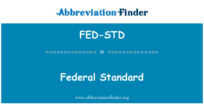 FED-STD: 聯邦標準