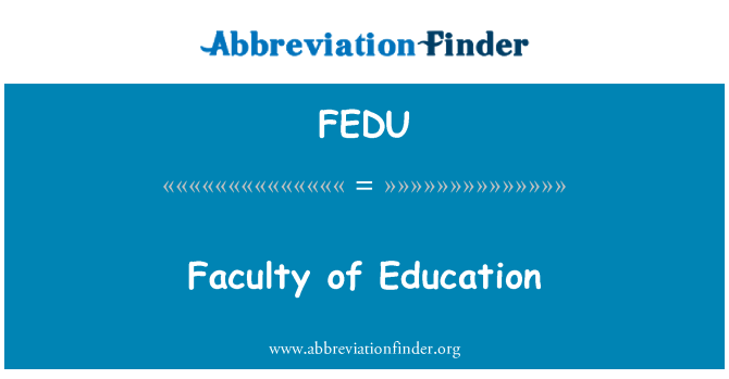 FEDU: Fakilte edikasyon